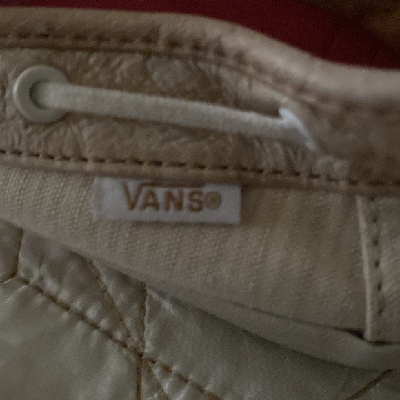 Beige & cream striped loafers with strings - size womens 7.5 - Picture 5 of 7